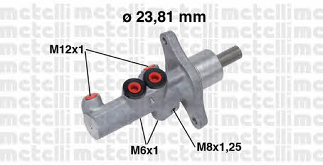 Metelli 05-0719 Brake Master Cylinder 050719