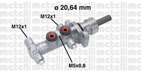 Metelli 05-0768 Brake Master Cylinder 050768