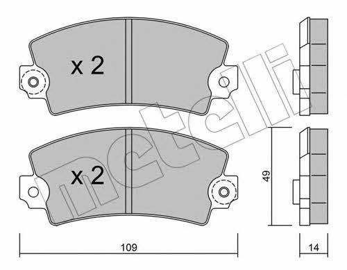 Metelli 22-0005-1 Brake Pad Set, disc brake 2200051