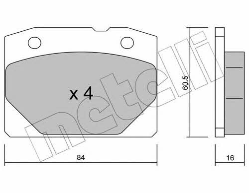 Metelli 22-0007-0 Brake Pad Set, disc brake 2200070