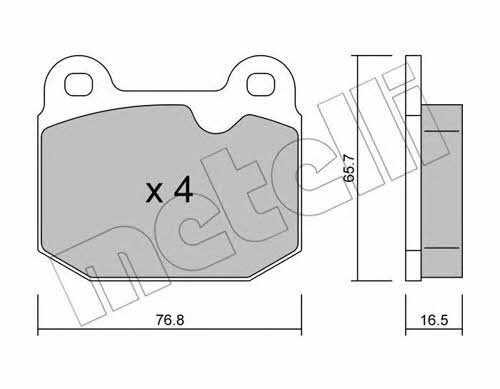 Metelli 22-0013-1 Brake Pad Set, disc brake 2200131