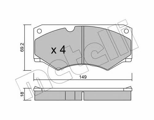 Metelli 22-0014-4 Brake Pad Set, disc brake 2200144