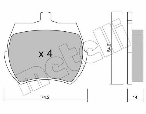 Metelli 22-0019-0 Brake Pad Set, disc brake 2200190