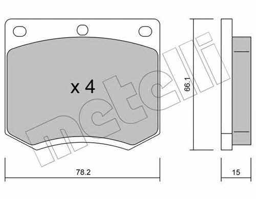 Metelli 22-0023-0 Brake Pad Set, disc brake 2200230