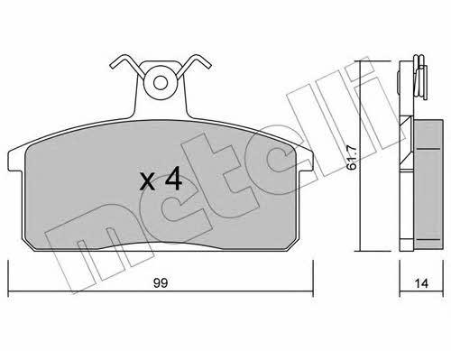 Metelli 22-0026-4 Brake Pad Set, disc brake 2200264