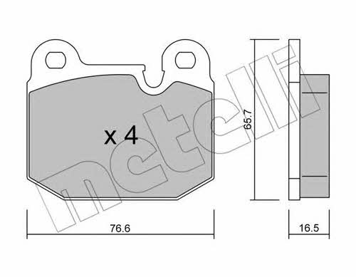 Metelli 22-0027-0 Brake Pad Set, disc brake 2200270