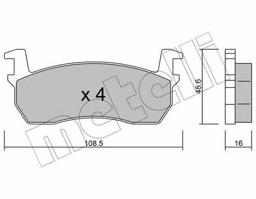 Metelli 22-0034-0 Brake Pad Set, disc brake 2200340