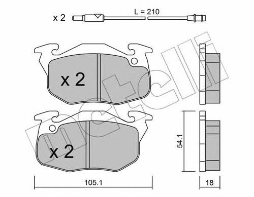 Metelli 22-0037-0 Brake Pad Set, disc brake 2200370
