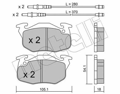 Metelli 22-0037-1 Brake Pad Set, disc brake 2200371