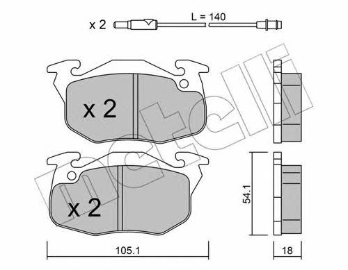 Metelli 22-0037-2 Brake Pad Set, disc brake 2200372