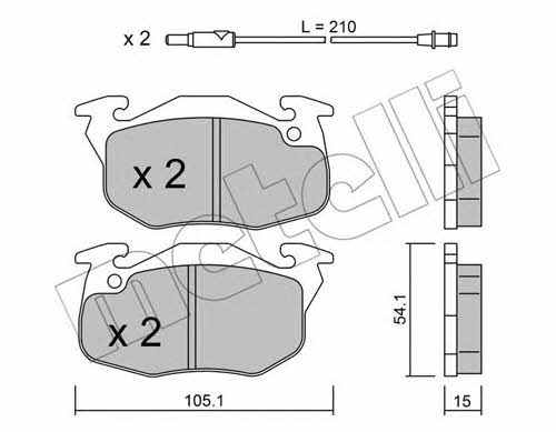 Metelli 22-0037-3 Brake Pad Set, disc brake 2200373