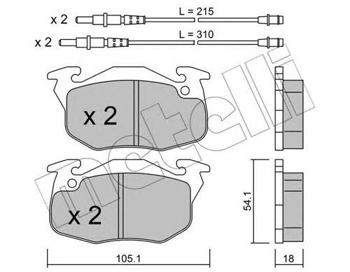 Metelli 22-0037-4 Brake Pad Set, disc brake 2200374
