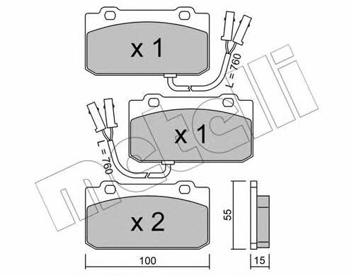 Metelli 22-0040-1 Brake Pad Set, disc brake 2200401