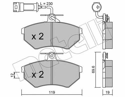 Metelli 22-0050-3 Brake Pad Set, disc brake 2200503