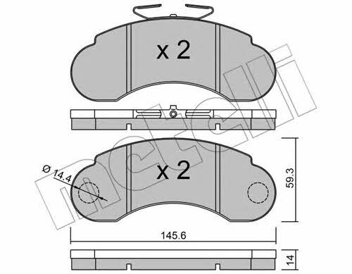 Metelli 22-0055-0 Brake Pad Set, disc brake 2200550