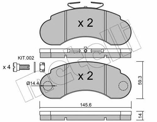 Metelli 22-0055-1 Brake Pad Set, disc brake 2200551