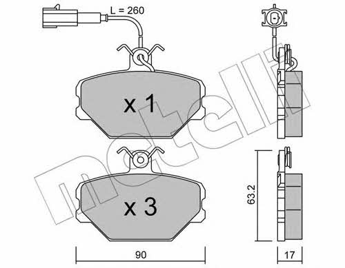 Metelli 22-0059-0 Brake Pad Set, disc brake 2200590