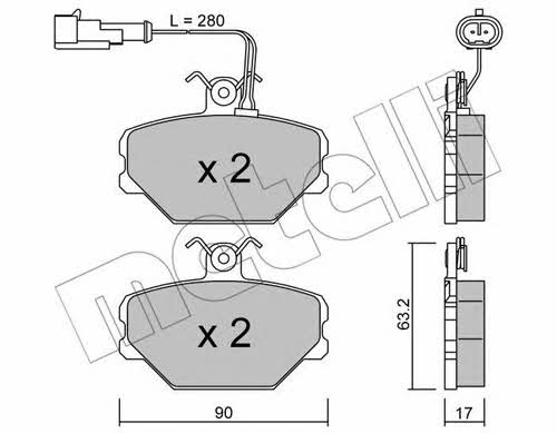 Metelli 22-0059-2 Brake Pad Set, disc brake 2200592