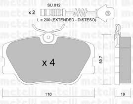 Metelli 22-0061-0K Brake Pad Set, disc brake 2200610K