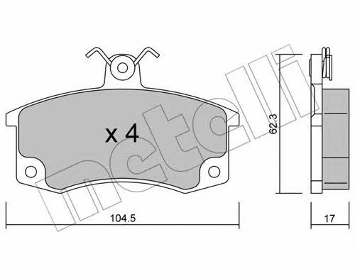 Metelli 22-0062-0 Brake Pad Set, disc brake 2200620