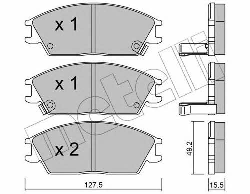Metelli 22-0081-1 Brake Pad Set, disc brake 2200811