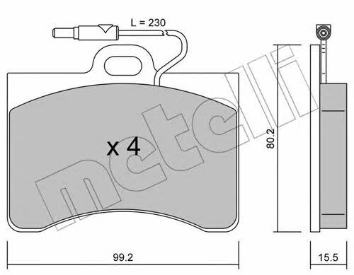 Metelli 22-0085-0 Brake Pad Set, disc brake 2200850
