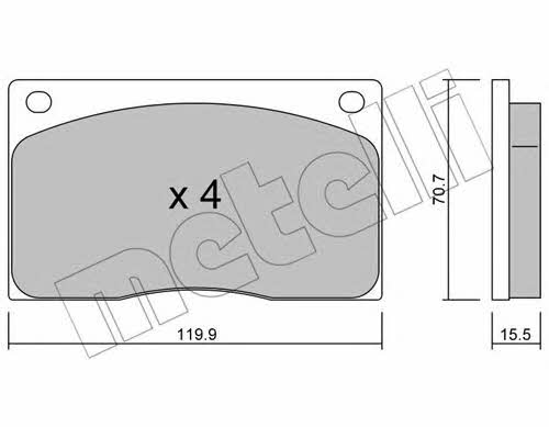 Metelli 22-0089-0 Brake Pad Set, disc brake 2200890
