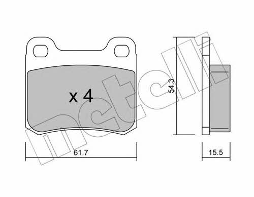 Metelli 22-0092-1 Brake Pad Set, disc brake 2200921
