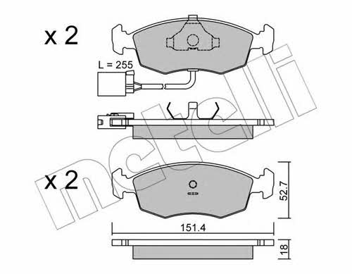 Metelli 22-0094-1 Brake Pad Set, disc brake 2200941