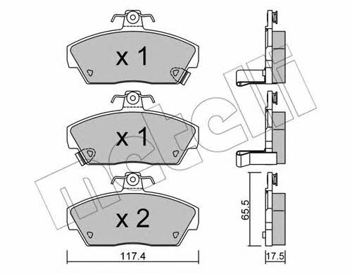 Metelli 22-0119-0 Brake Pad Set, disc brake 2201190