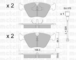 Metelli 22-0122-0K Brake Pad Set, disc brake 2201220K