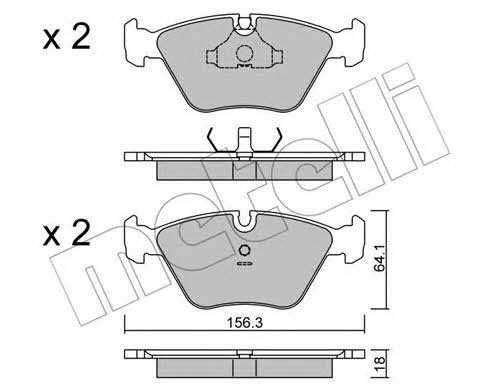 Metelli 22-0122-2 Brake Pad Set, disc brake 2201222
