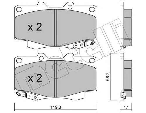 Metelli 22-0129-1 Brake Pad Set, disc brake 2201291
