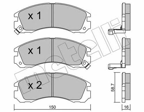 Metelli 22-0134-0 Brake Pad Set, disc brake 2201340