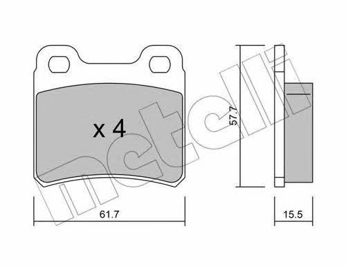 Metelli 22-0141-0 Brake Pad Set, disc brake 2201410