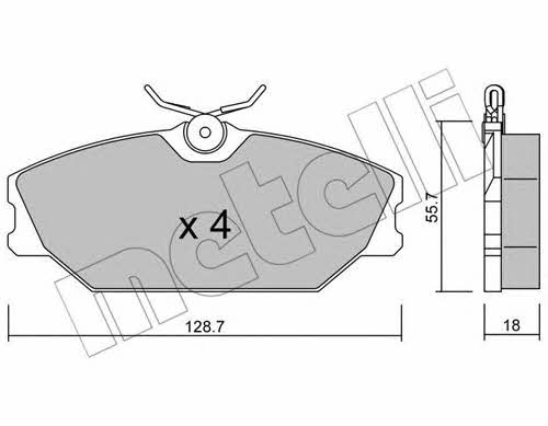 Metelli 22-0142-2 Brake Pad Set, disc brake 2201422