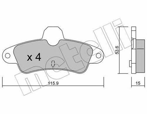 Metelli 22-0143-0 Brake Pad Set, disc brake 2201430