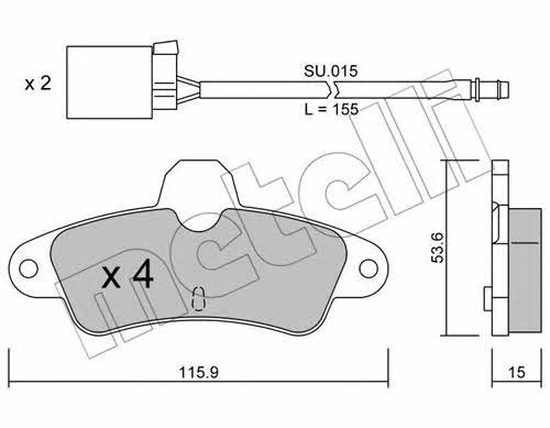 Metelli 22-0143-0K Brake Pad Set, disc brake 2201430K