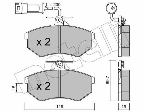 Metelli 22-0148-1 Brake Pad Set, disc brake 2201481