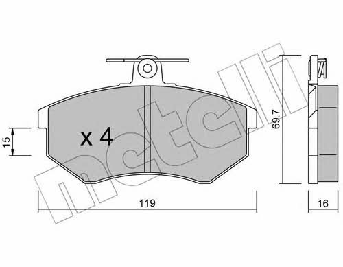 Metelli 22-0148-2 Brake Pad Set, disc brake 2201482