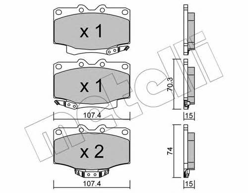 Metelli 22-0152-0 Brake Pad Set, disc brake 2201520