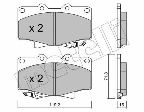 Metelli 22-0153-0 Brake Pad Set, disc brake 2201530