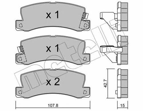 Metelli 22-0161-0 Brake Pad Set, disc brake 2201610