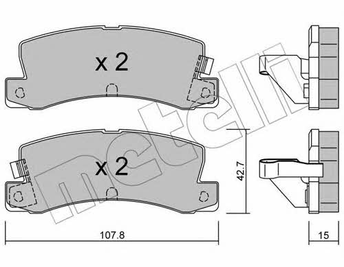 Metelli 22-0161-2 Brake Pad Set, disc brake 2201612