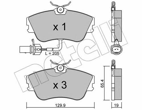 Metelli 22-0164-1 Brake Pad Set, disc brake 2201641
