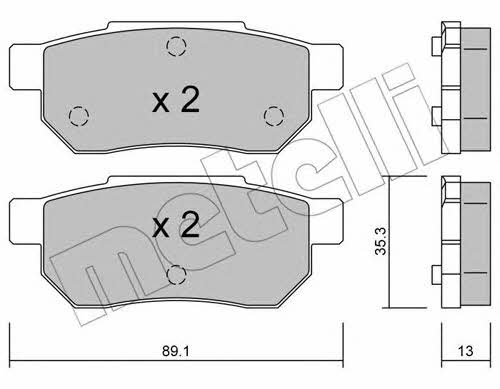 Metelli 22-0170-0 Brake Pad Set, disc brake 2201700