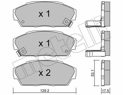 Metelli 22-0171-0 Brake Pad Set, disc brake 2201710