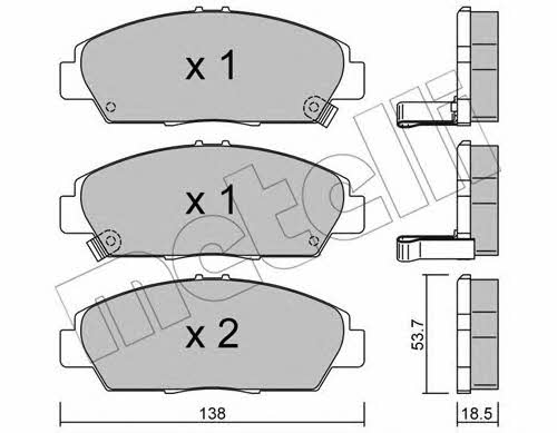 Metelli 22-0172-0 Brake Pad Set, disc brake 2201720