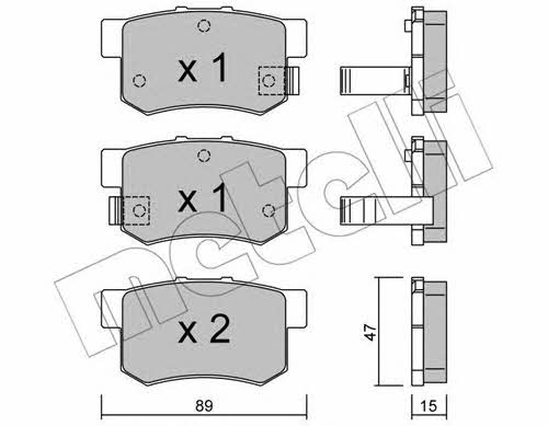 Metelli 22-0173-0 Brake Pad Set, disc brake 2201730
