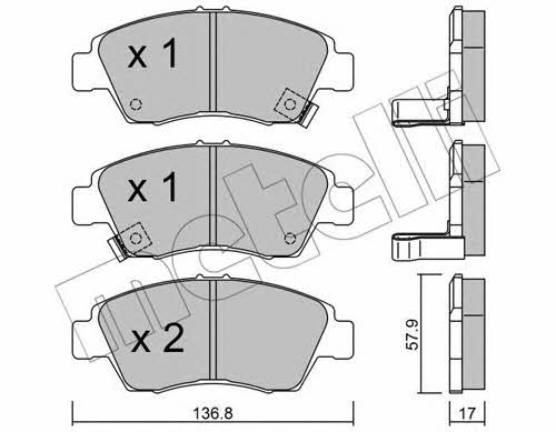 Metelli 22-0175-0 Brake Pad Set, disc brake 2201750